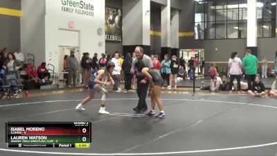 100 lbs Round 2 (16 Team) - Isabel Moreno, Illinois vs Lauren Watson, Ankeny Girls Wrestling Club