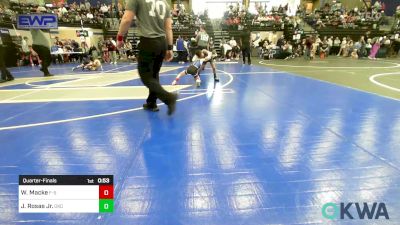 49 lbs Quarterfinal - Waylon Macke, F-5 Grappling vs Jose Rosas Jr., OKC Saints Wrestling