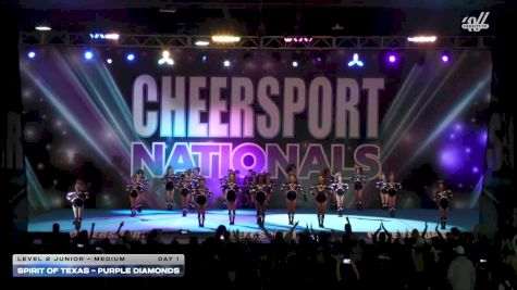 Spirit of Texas - Purple Diamonds [2026 L2 Junior - Medium Day 1] 2026 CHEERSPORT National All Star Cheerleading Championship