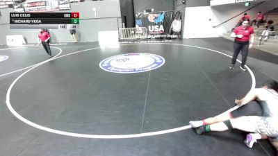97 lbs Semis - Richard Vega vs Luis Celis, East Bakersfield High School Wrestling