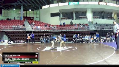 100 lbs Round 5 (8 Team) - Dayrin Zarraga Hernandez, Wood River Girls vs Delilah Walker, Kearney Girls