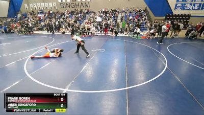 88 lbs Cons. Round 2 - Frank Boren, Northside Wrestling Club vs Aiden Kingsford, Westlake