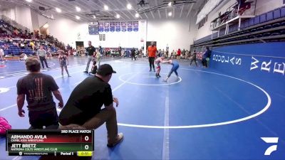 108 lbs 3rd Place Match - Armando Avila, Camel Kids Wrestling vs Jett Bretz, Natrona Colts Wrestling Club