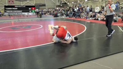 133 lbs 3rd Place Match - Trevor Cortright, Utica vs Caden Frost, New England College