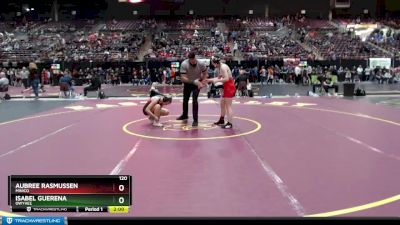 120 lbs Champ. Round 1 - Isabel Guerena, Owyhee vs Aubree Rasmussen, Minico