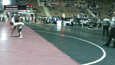 6A 132 lbs 1st Place Match - Dylan Yarema, Pike Road School vs Braden Gress, Spanish Fort