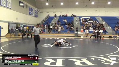 123 lbs Quarterfinal - Delilah Felix-Lopez, East Los Angeles College vs Jasmine Estrada, Fresno City College