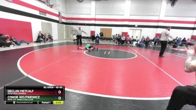 45-50 lbs Cons. Semi - Conor Wojtkiewicz, Wild Cat Wrestling Club vs Declan Metcalf, Excelsior Springs