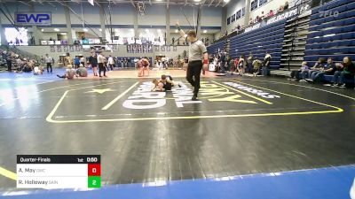 100 lbs Quarterfinal - Atlas May, Gravette Wrestling Club vs Rhett Holloway, Saints Wrestling Club