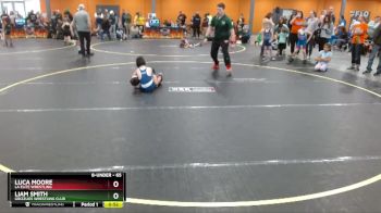 65 lbs Semifinal - Luca Moore, LA Elite Wrestling vs Liam Smith, Grizzlies Wrestling Club