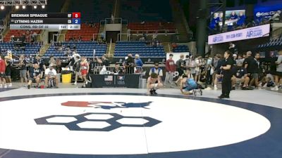 132 lbs Cons. Rd Of 32 - Brennan Sprague, New York vs Lytning Hazen, California