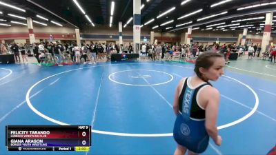 100 lbs Cons. Round 2 - Felicity Tarango, Lubbock Wrestling Club vs Giana Aragon, Borger Youth Wrestling