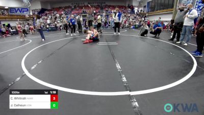 100 lbs Rr Rnd 2 - Cam Whitnah, Harrah Little League Wrestling vs Jacen Calhoun, Lions Wrestling Academy