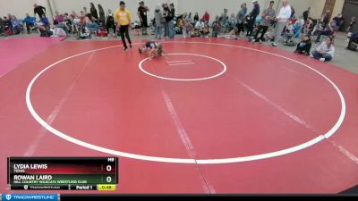 58-59 lbs Round 2 - Rowan Laird, Hill Country Wildcats Wrestling Club vs Lydia Lewis, Texas