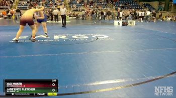 250 lbs Quarterfinal - Jade`ence Fletcher, W1-Minot vs Ava Moser, E4-Napoleon G-S