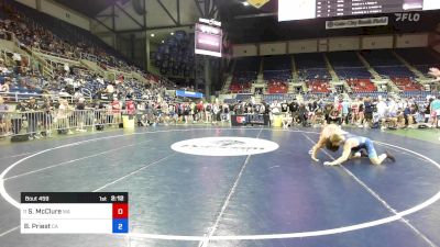 144 lbs Rnd Of 128 - Smokey McClure, WA vs Braden Priest, CA