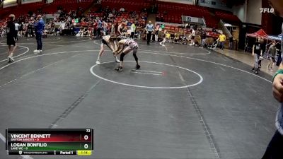 72 lbs Round 1 (6 Team) - Logan Bonfilio, Lake WC vs Vincent Bennett, Dayton Bandits