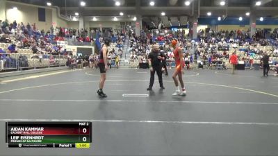 132 lbs Cons. Round 3 - Aidan Kammar, Calvert Hall College vs Leif Eisenhrdt, Friends Of Baltimore