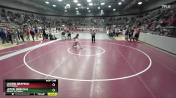 120 lbs 5th Place Match - Jeter Simmons, Gibson Southern vs Justin Grayson, Southridge