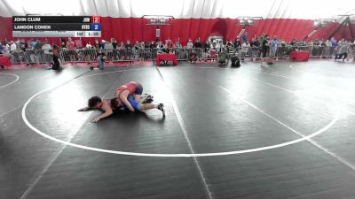 144 lbs Cons. Sub-rd Of 16 - John Clum, JJ's Club Wrestling vs Landon Cohen, Beat The Streets Chicago