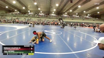 100 lbs Quarterfinal - Max DeFries, Lathrop Youth Wrestling Club-AAA vs Ronald Coleman Iii, Sikeston Wrestling Club-A 