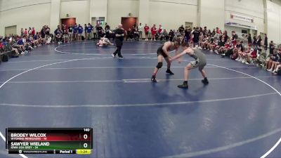 140 lbs Finals (8 Team) - Brodey Wilcox, Wyoming Renegades vs Sawyer Wieland, Iowa USA Grey