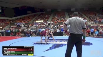 155 lbs Quarterfinal - Allison King, Oskaloosa vs Kaylen McAtee, Girard