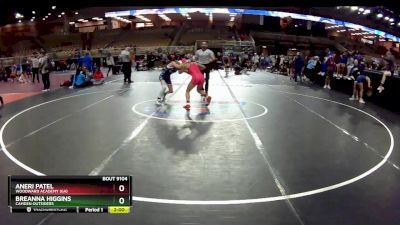 100 lbs Champ. Round 2 - Aneri Patel, Woodward Academy (GA) vs Breanna Higgins, Camden Outsiders