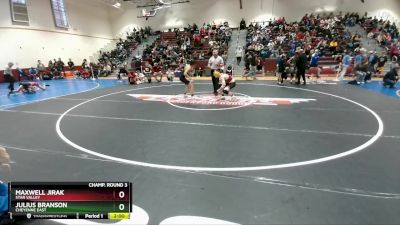 120 lbs Champ. Round 3 - Julius Branson, Cheyenne East vs Maxwell Jirak, Star Valley