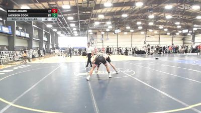 142 lbs Consi Of 8 #1 - Elijah Adams, KY vs Jackson Cook, WV
