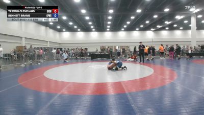 113 lbs Cons. Quarters - Travon Cleveland, K-Vegas Elite Wrestling Club vs Bennett Brame, Carolina Prestige Wrestling Club