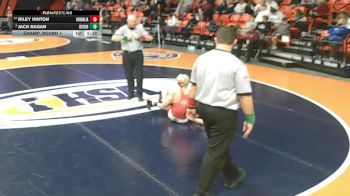 1A 120 lbs Champ. Round 1 - Jack Ragan, Dixon (H.S.) vs Riley Hinton, Vandalia