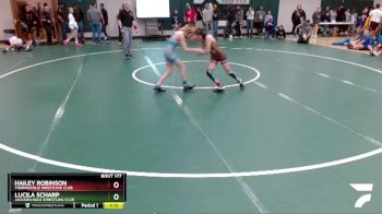 82 lbs Round 2 - Lucila Scharp, Jackson Hole Wrestling Club vs Hailey Robinson, Thermopolis Wrestling Club