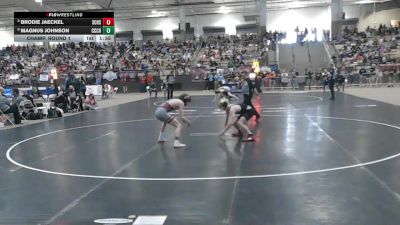 A 126 lbs Champ. Round 1 - Magnus Johnson, Cheatham Co. Central High School vs Brodie Jaeckel, Station Camp High School