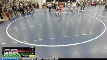 115 lbs Quarterfinal - Kash Koopmans, Siouxland Wrestling Academy vs Joshua Brooks, Liberty Warriors Wrestling Club