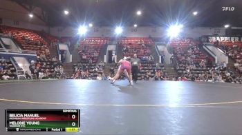 155 lbs Semifinal - Belicia Manuel, Michigan Wrestling Academy vs Melodie Young, Warrior RTC