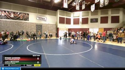 80 lbs Cons. Round 2 - Ryker Sanders, Manti Wrestling Club vs Luca Bezzant, Pleasant Grove