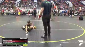 52 lbs Quarterfinal - Mason Wade, Corunna Youth Wrestling vs Tyson Gaskell, Northeast Region Affiliated