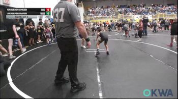 70 lbs Consi Of 4 - Karleigh Sneed, Chickasha Youth Wrestling vs AnaLeigh Marin, Woodward Youth Wrestling