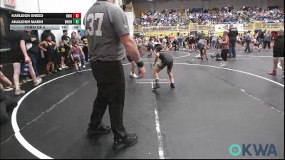 70 lbs Consi Of 4 - Karleigh Sneed, Chickasha Youth Wrestling vs AnaLeigh Marin, Woodward Youth Wrestling