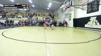 135 lbs Consi Of 4 - Liberty Austin, Mcloud HS Girls vs Anniston Moseley, Verdigris HS Girls