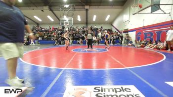 125 lbs Quarterfinal - Aislynn Karwoski, Tahlequah Girls HS vs Ashlyn Masters, Pryor Tigers Wrestling