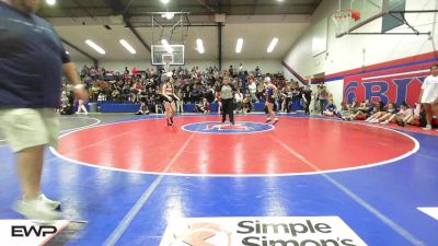 125 lbs Quarterfinal - Aislynn Karwoski, Tahlequah Girls HS vs Ashlyn Masters, Pryor Tigers Wrestling
