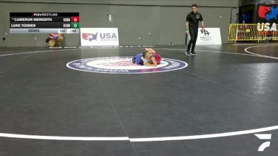 Bantam - 53 lbs Semis - Luke Torres, So Cal Hammers Wrestling vs Cameron Meredith, Red Star Wrestling Academy