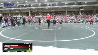 49 lbs Champ. Round 2 - Lorenzo Herrera, Great Bend vs Truett Fike, Slyfox