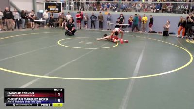 138 lbs Cons. Round 3 - Maxcime Perkins, Mid Valley Wrestling Club vs Christian Marquez Hopson, Arctic Warriors Wrestling Club