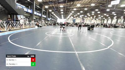 90 lbs Semifinal - Dakota Sandy, PA vs Arav Pandey, PA