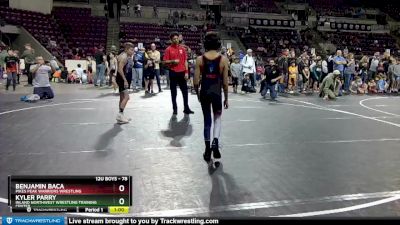 78 lbs Champ. Round 1 - Kyler Parry, Inland Northwest Wrestling Training Center vs Benjamin Baca, Pikes Peak Warriors Wrestling