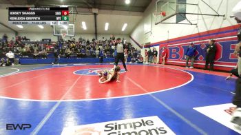 73-82 lbs Rr Rnd 1 - Jersey Skaggs, Sand Springs JH (SS) vs Kenleigh Griffith, Wilburton Schools
