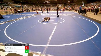90 lbs Semifinal - Eastin Province, Collinsville Cardinal Youth Wrestling vs Brantley Mattison, R.A.W.